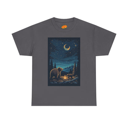 Grizzly Bear with Cub Night Scene T-Shirt