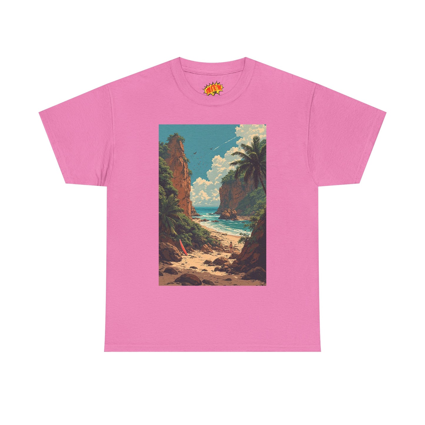 Modern Style Tropical Cliffs Scene T-Shirt *Multiple Colors*