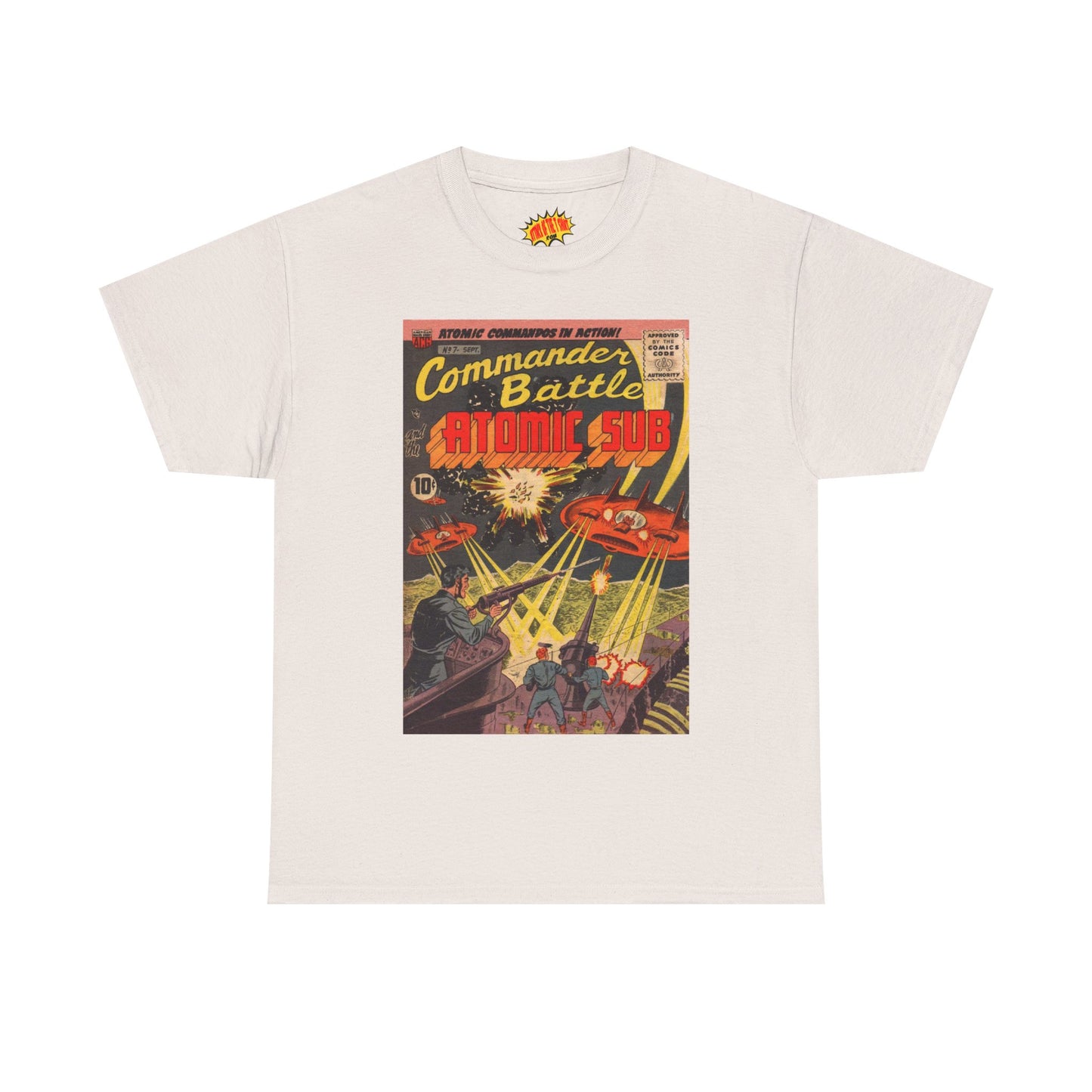 Commander Battle Atomic Sub No. 7 Comic Tee Shirt *Multiple Colors*