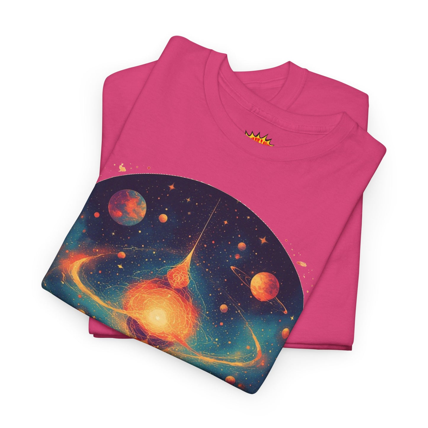Round Galaxy w/Planets Graphic Tee Shirt *Multiple Colors*