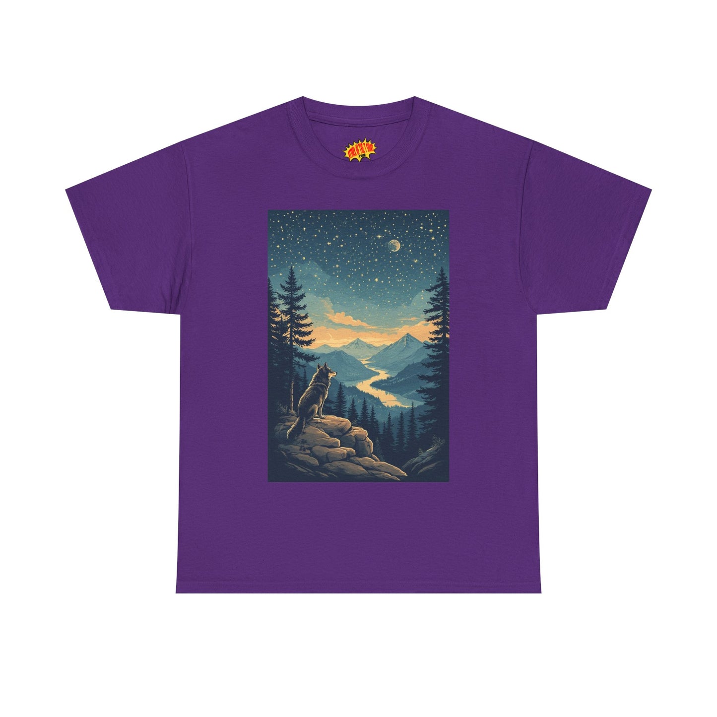 Mountain Wolf Starry Night T-Shirt *Multiple Colors*