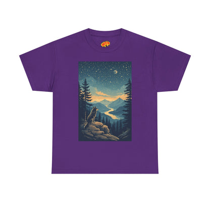 Mountain Wolf Starry Night T-Shirt
