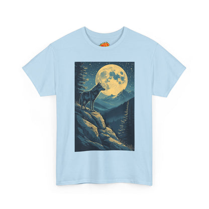 Mountain Wolf Full Moon Scene T-Shirt