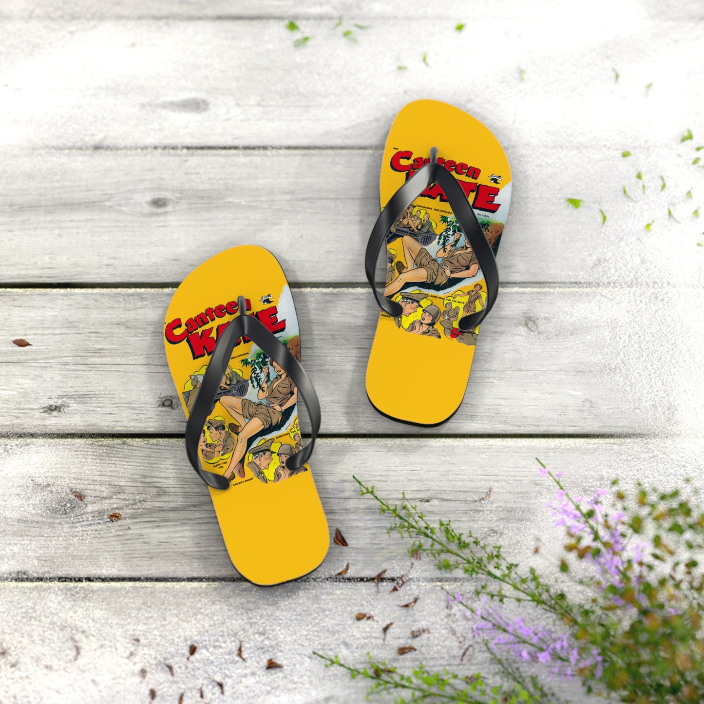Canteen Kate #1 Flip Flops Yellow *Multiple Sizes Available*