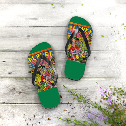 Planet Comics #2 Flip Flops Green *Multiple Sizes Available*