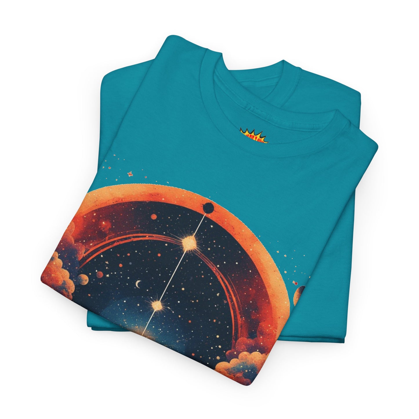 Round Galaxy Graphic Tee Shirt *Multiple Colors*