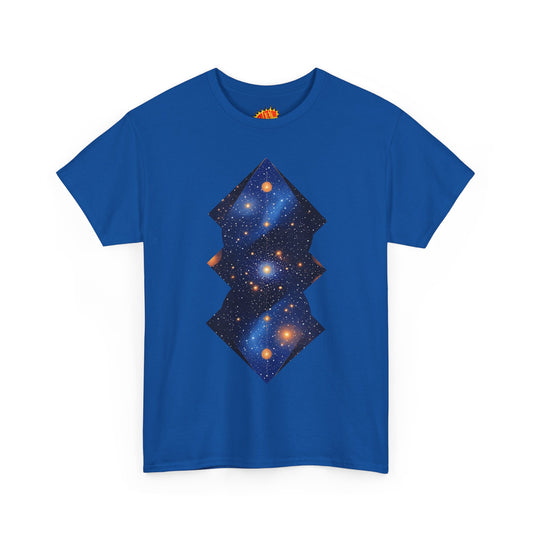 Geometric Shaped Galaxy Graphic Space Art Tee Shirt *Multiple Colors*
