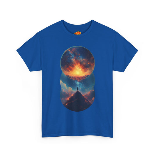 Round Cosmic Galaxy Graphic Art Tee Shirt *Multiple Colors*