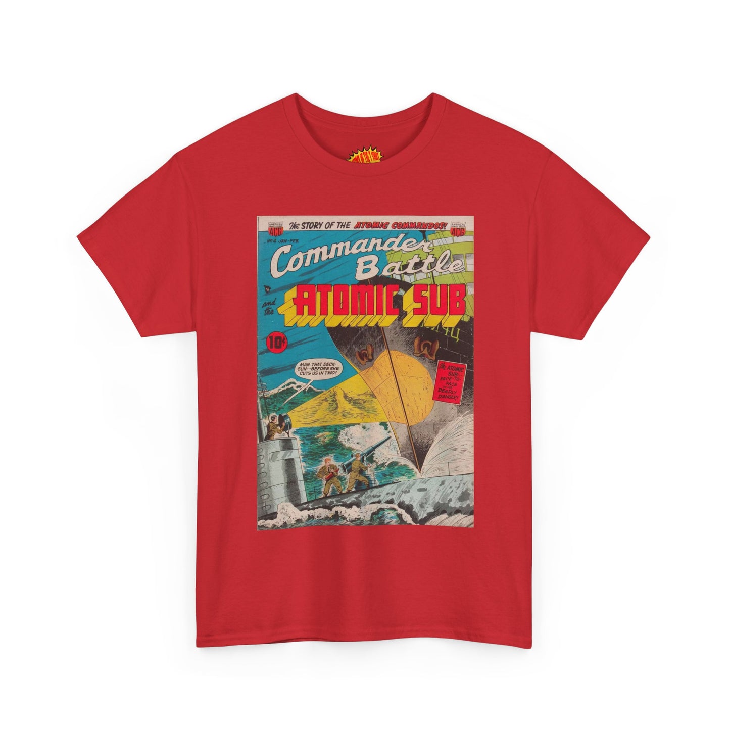 Commander Battle Atomic Sub No. 4 Comic Tee Shirt *Multiple Colors*