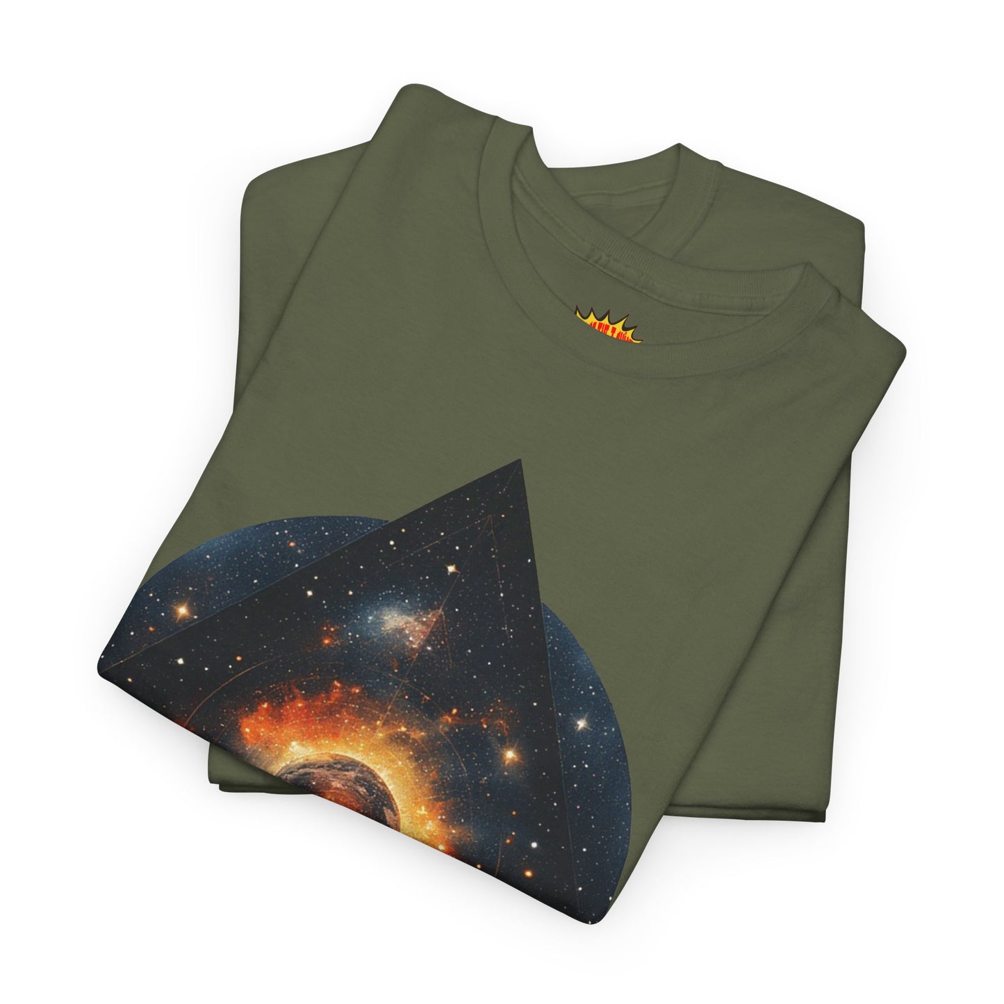 Rounded Diamond Shape Nebula Graphic Space Art Tee Shirt *Multiple Colors*