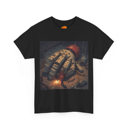 Anime Mech Factory Welder w/Giant Robot Hand T-Shirt