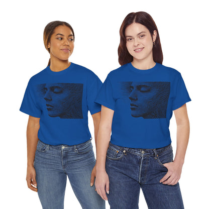 Face Line Drawing Portrait Graphic Art Tee Shirt