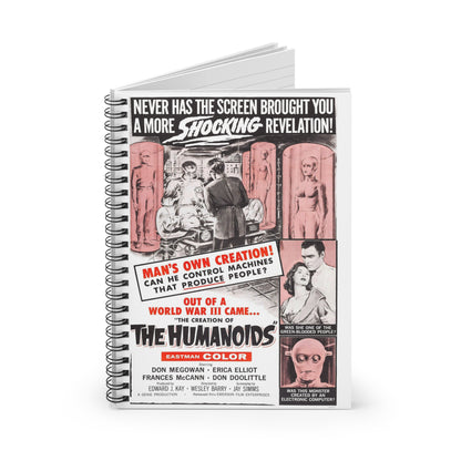 The Creation of the Humanoids - Vintage Movie Poster Notebook