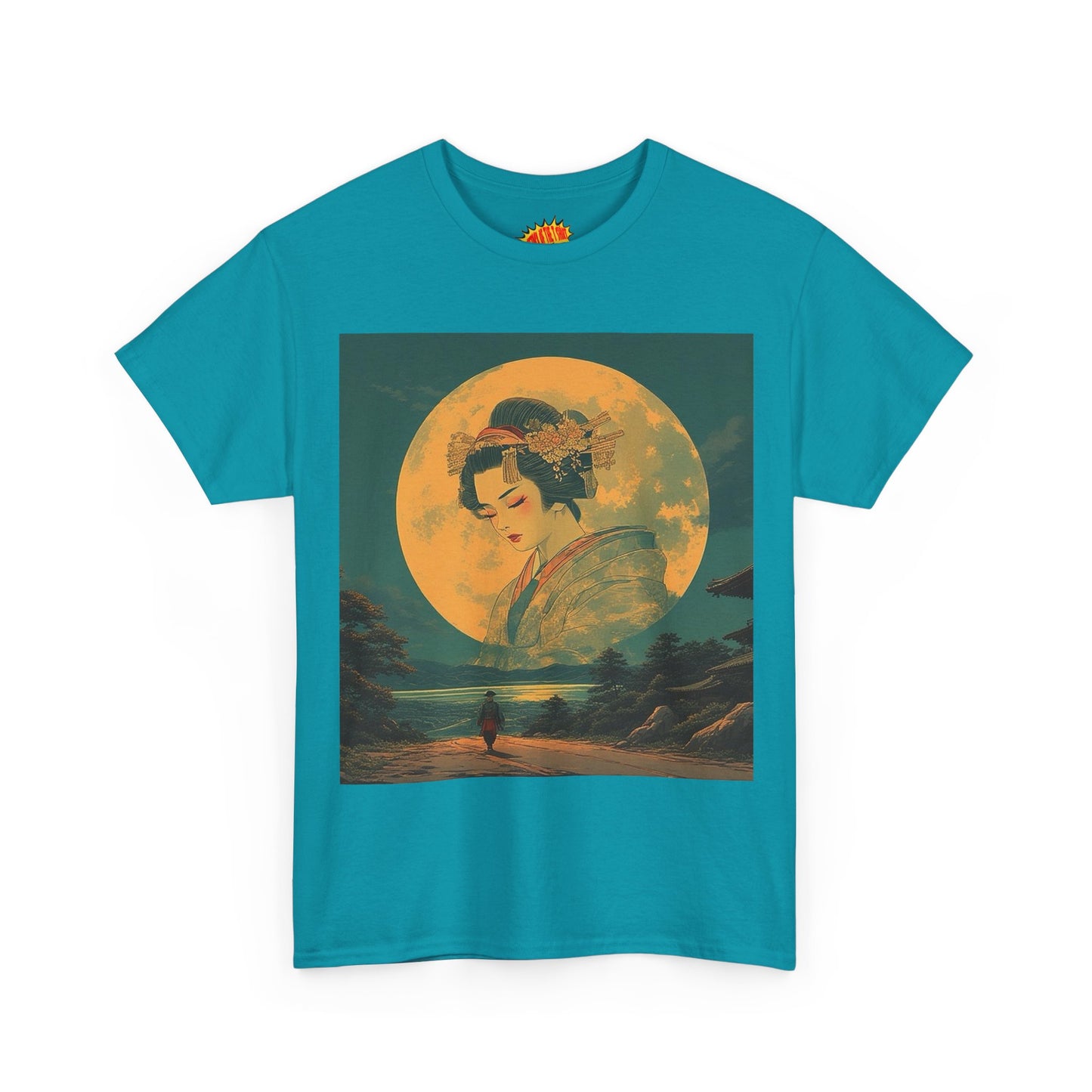 Japanese Geisha Full Moon T-Shirt *Multiple Colors*