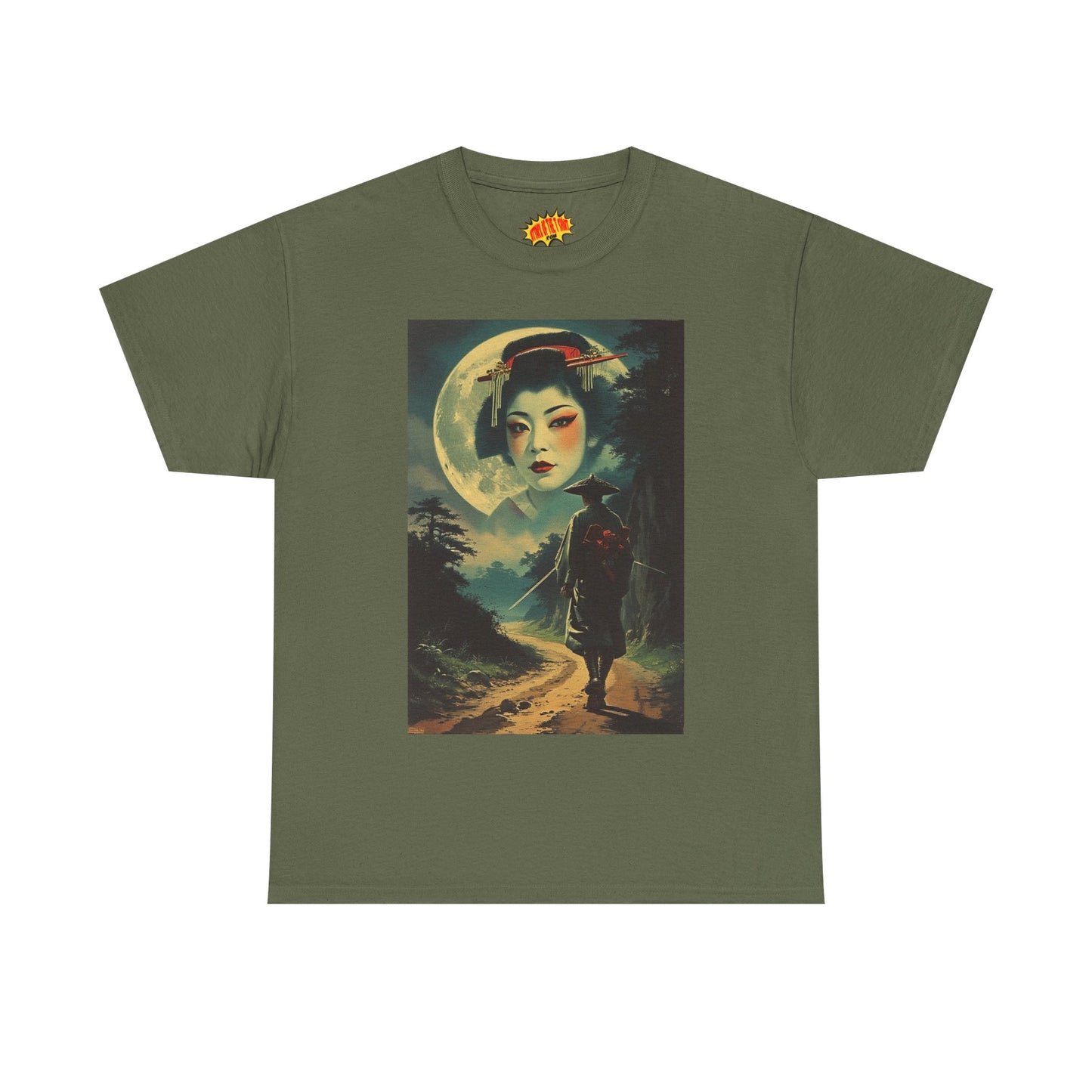 Night Traveller w/Full Moon Geisha T-Shirt *Multiple Colors*