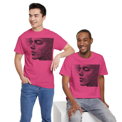 Face Line Drawing Portrait Graphic Art Tee Shirt