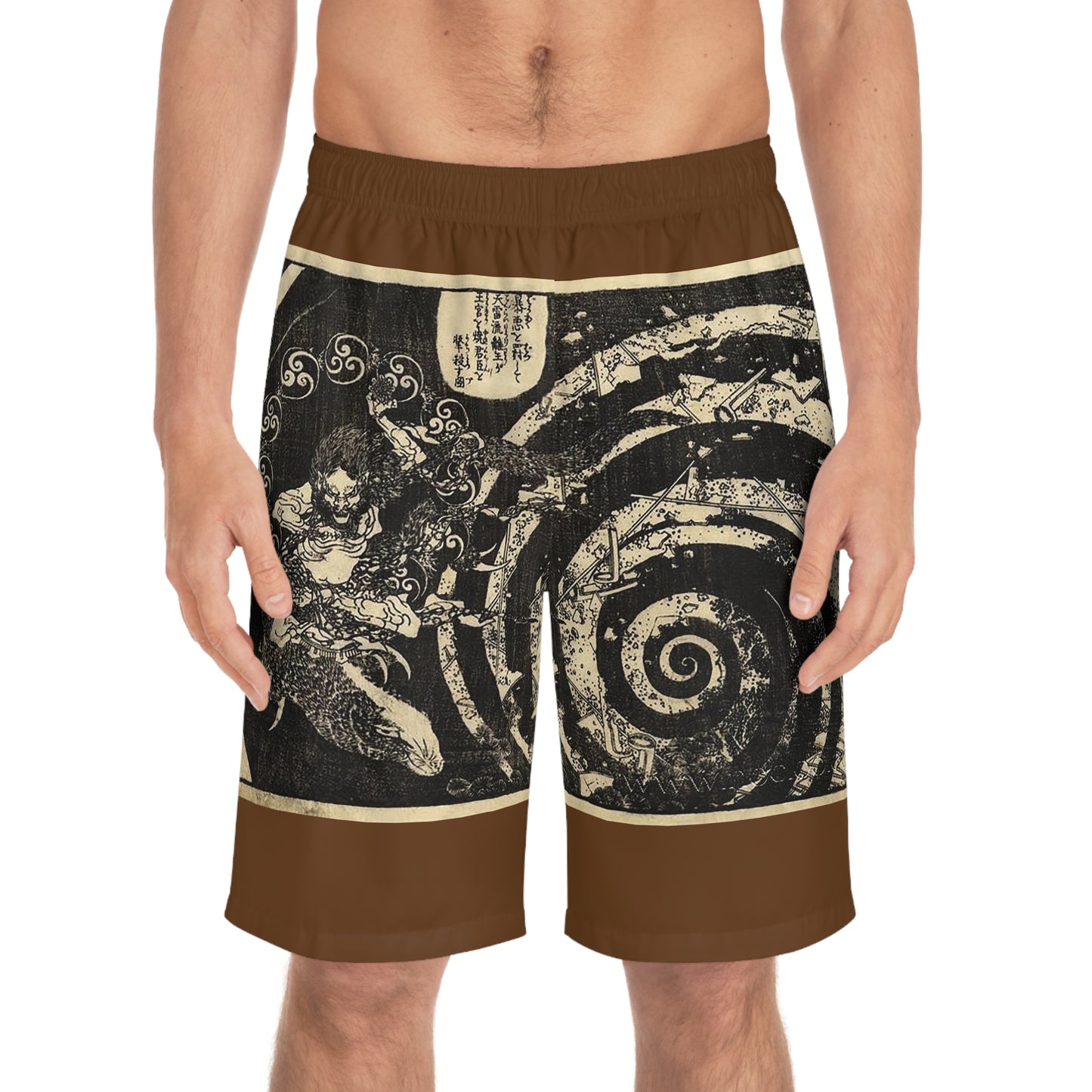 Destruction by Hokusai Board Shorts