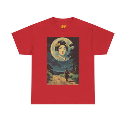 Night Traveller w/Full Moon Geisha Woman T-Shirt