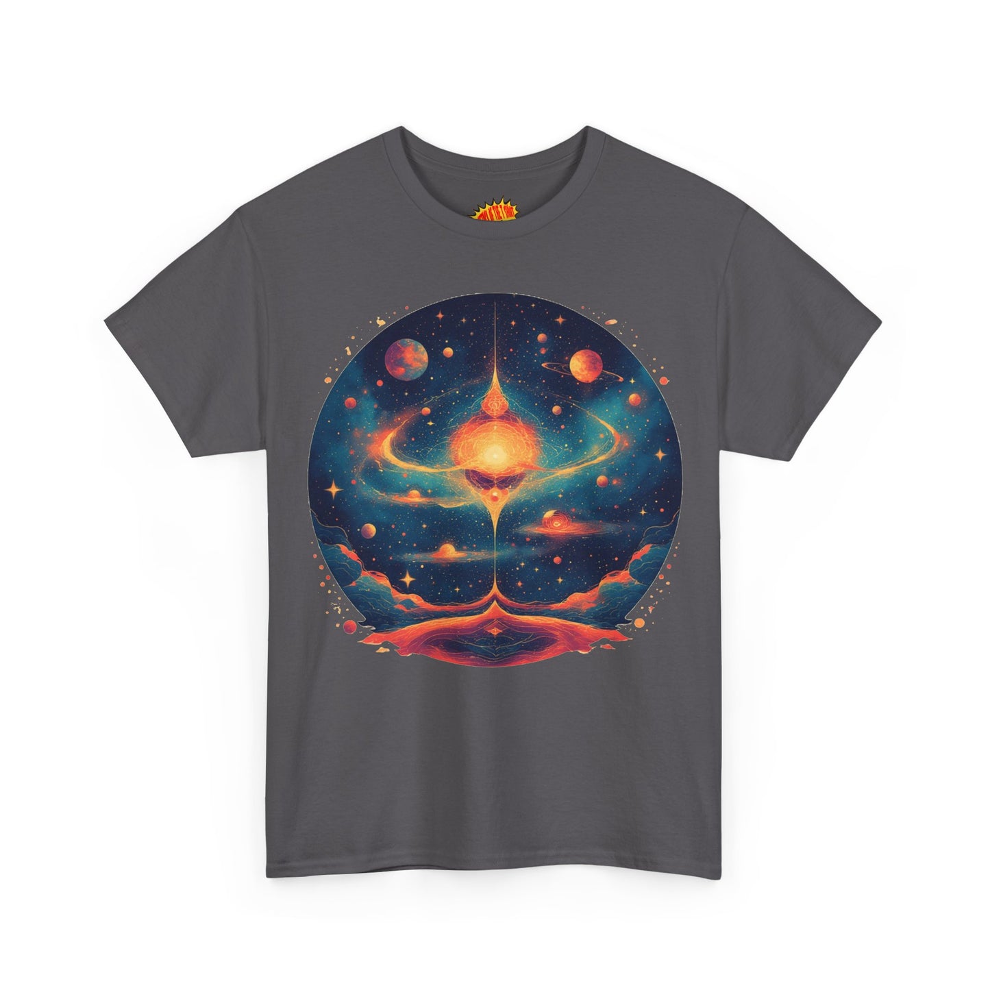 Round Galaxy w/Planets Graphic Tee Shirt *Multiple Colors*