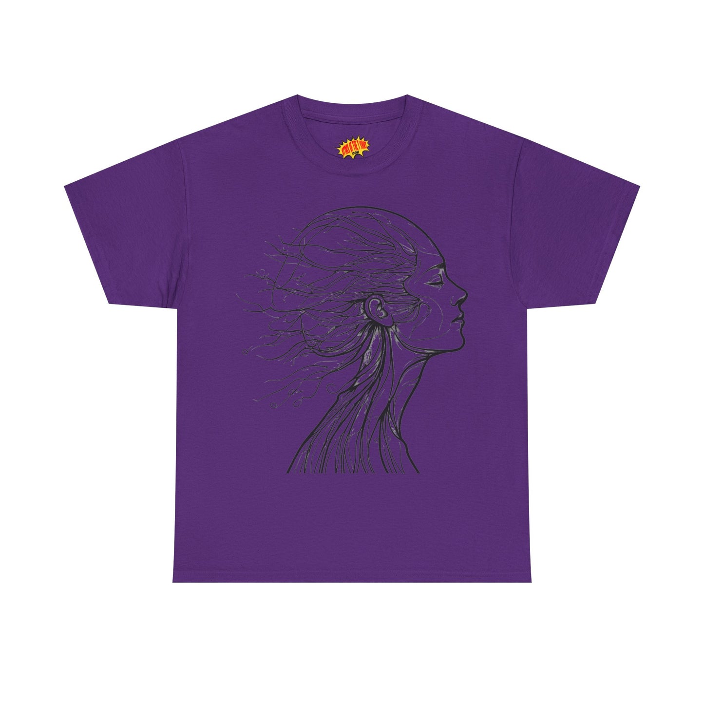 Flowing Line Drawing Face Graphic Art Tee Shirt *Multiple Colors*