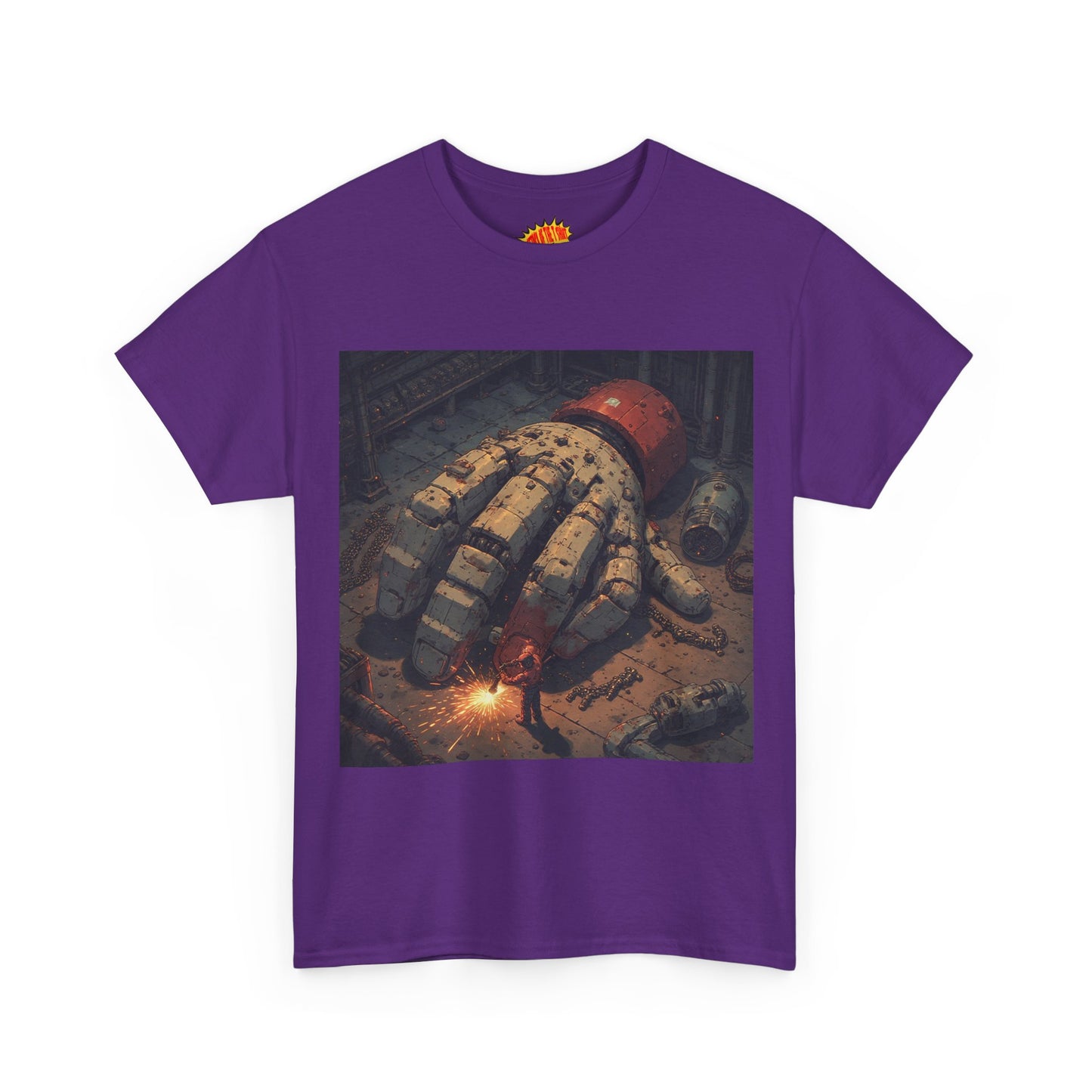 Anime Mech Factory Welder w/Giant Robot Hand T-Shirt *Multiple Colors*