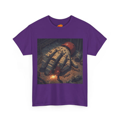 Anime Mech Factory Welder w/Giant Robot Hand T-Shirt