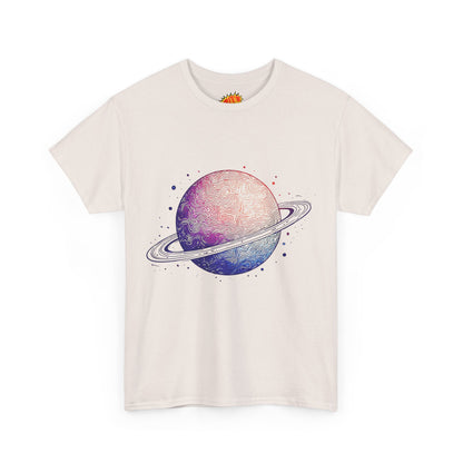 Space Art Ringed Planet Graphic Tee Shirt