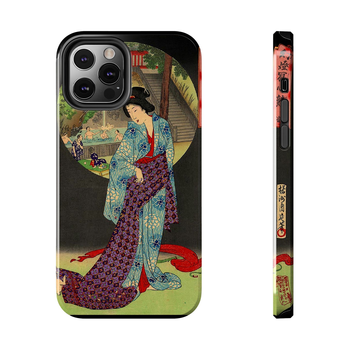 Oji Waterfall by Toyohara Chikanobu, 1890 iPhone Case *Many Sizes Available*