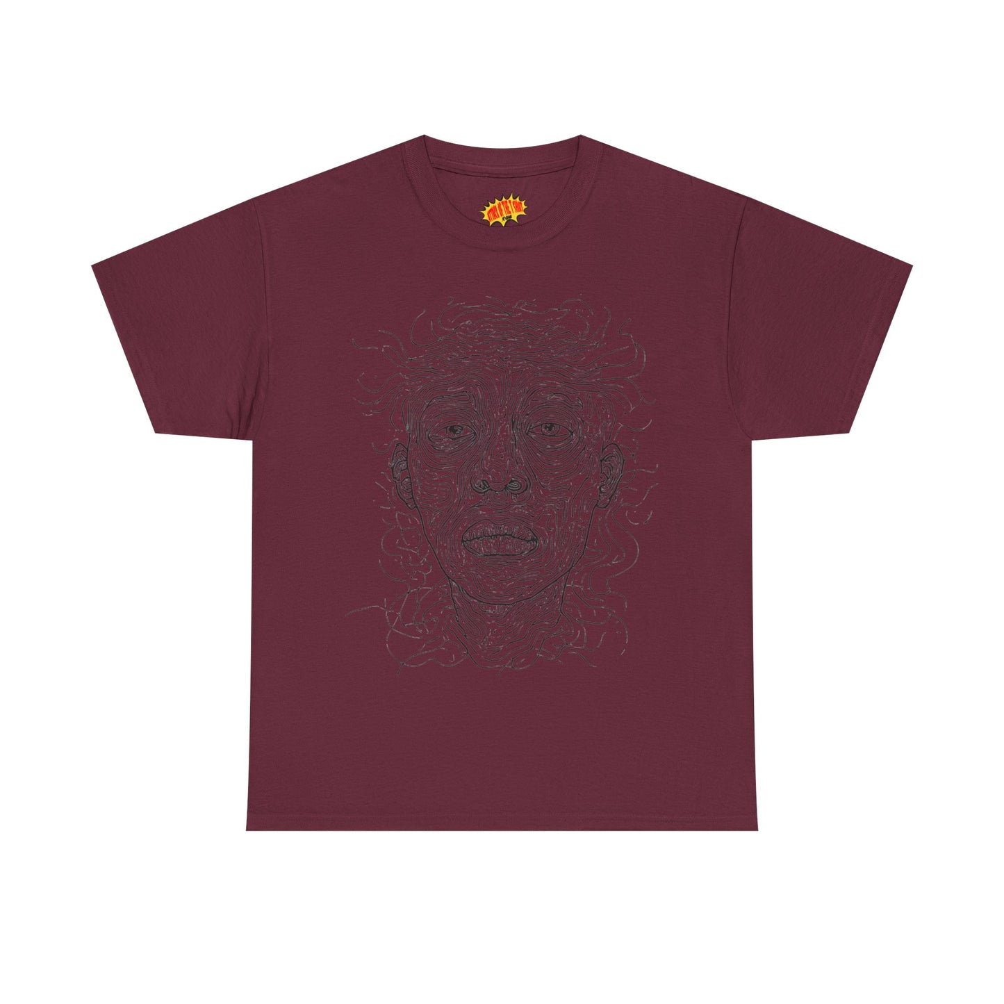 Graphic Line Art Portrait Tee Shirt *Multiple Colors*