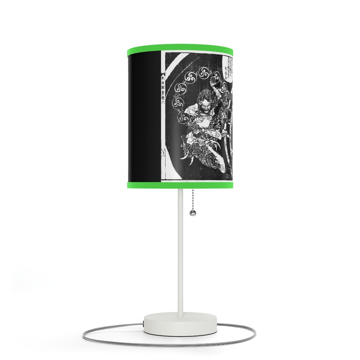 Destruction by Hokusai Japanese Woodcut Lamp