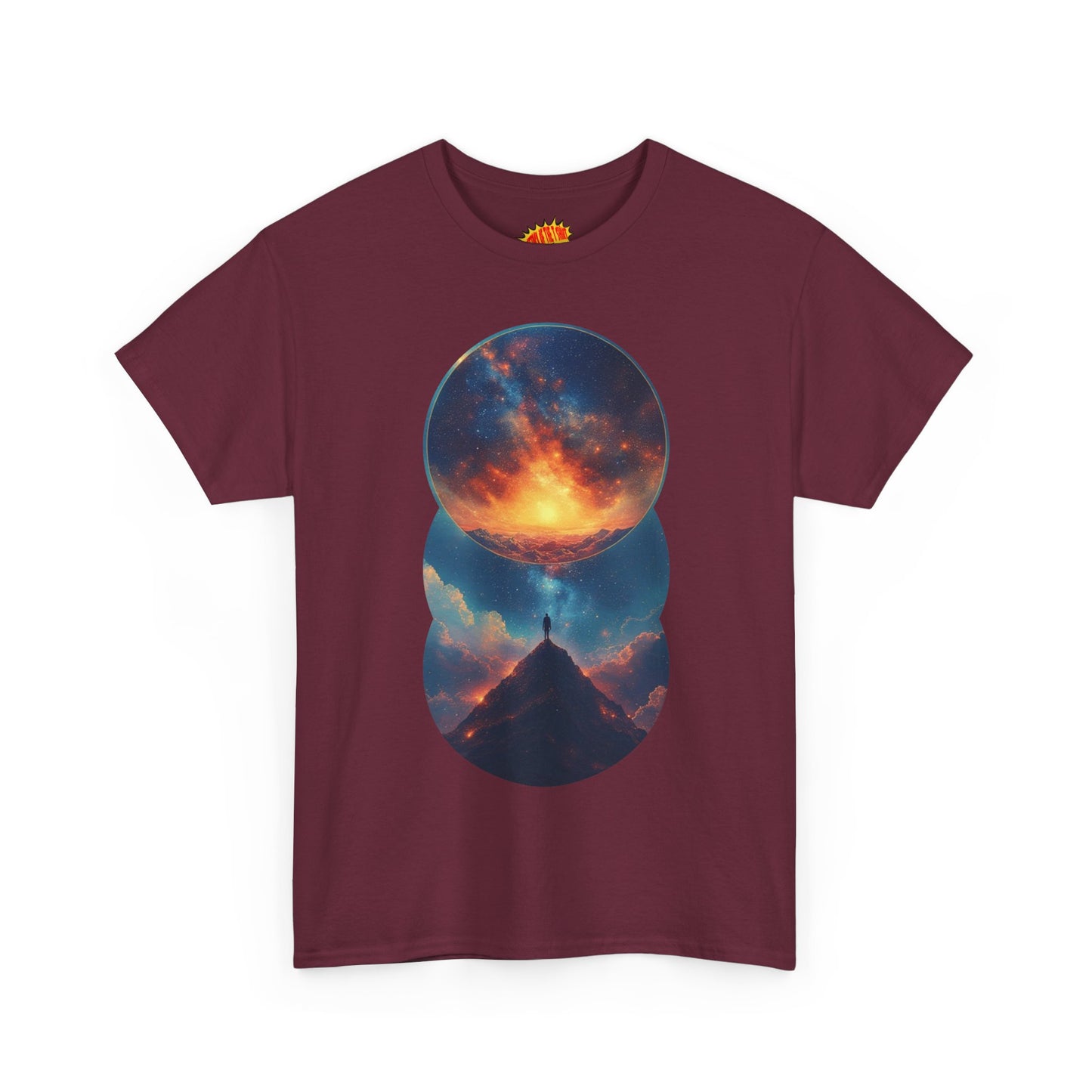 Round Cosmic Galaxy Graphic Art Tee Shirt *Multiple Colors*