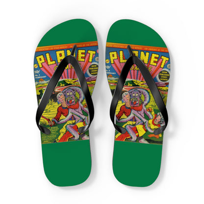 Planet Comics #2 Flip Flops Green *Multiple Sizes Available*
