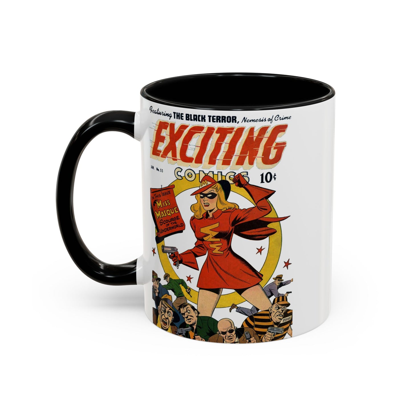 Exciting Comics #53 feat. Miss Masque Coffee Mug, - 11oz