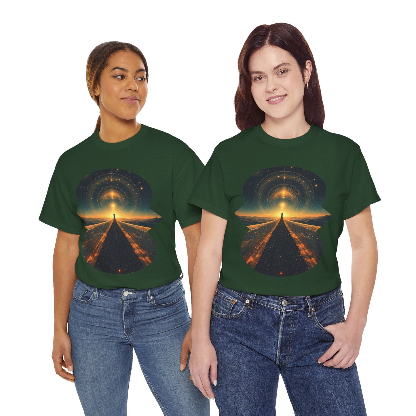 Cosmic Path Space Graphic Art Tee Shirt *Multiple Colors*