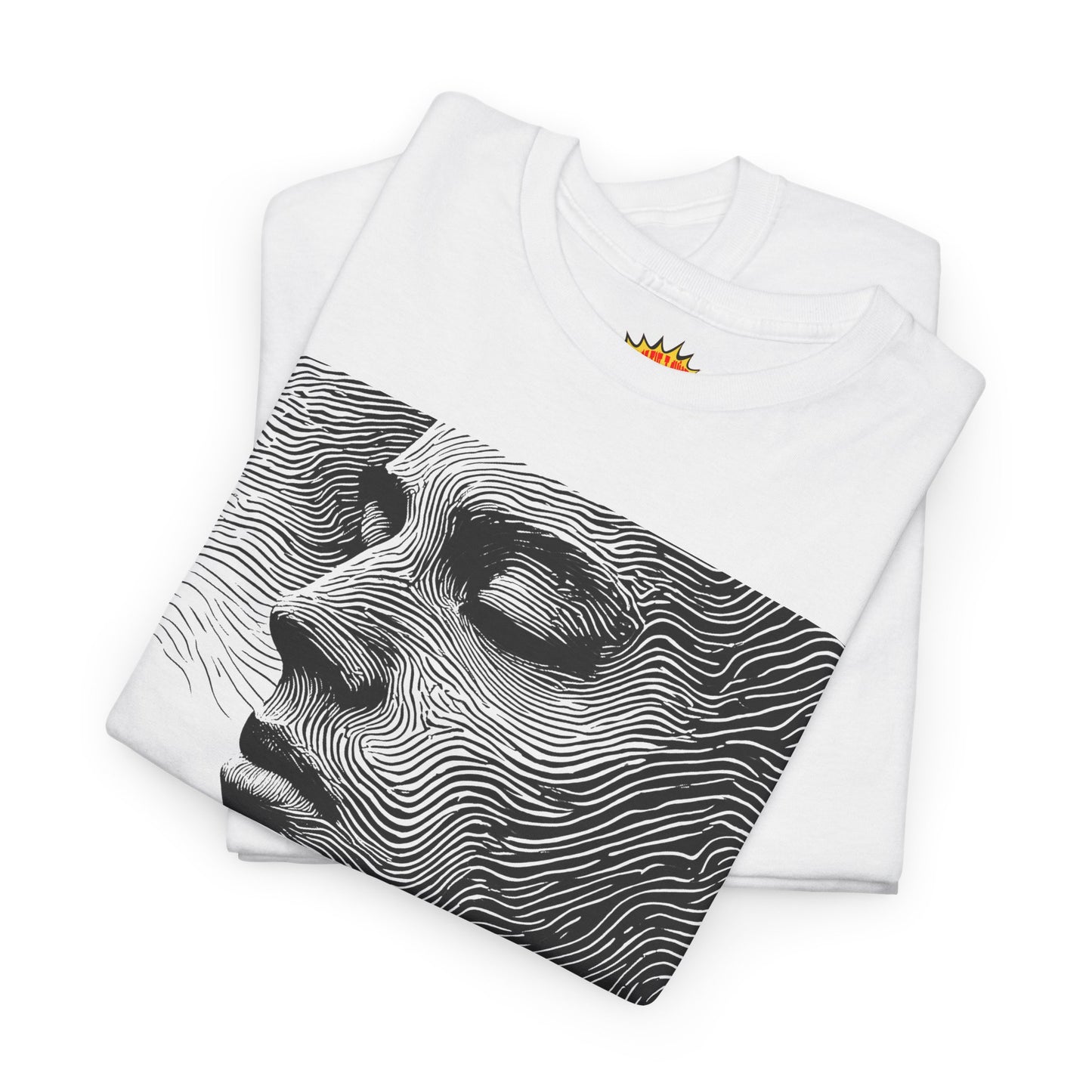 Face Line Drawing Portrait Graphic Art Tee Shirt *Multiple Colors*