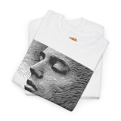 Face Line Drawing Portrait Graphic Art Tee Shirt