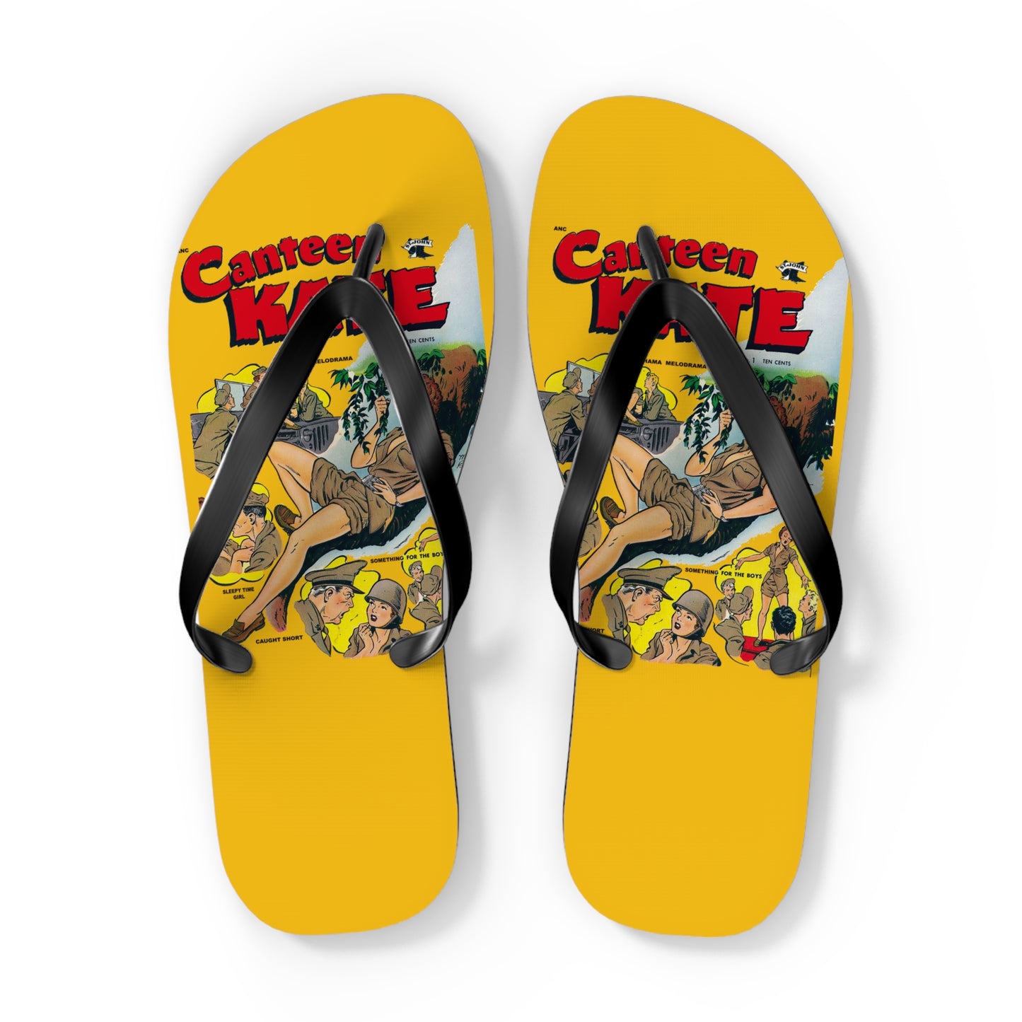 Canteen Kate #1 Flip Flops Yellow *Multiple Sizes Available*