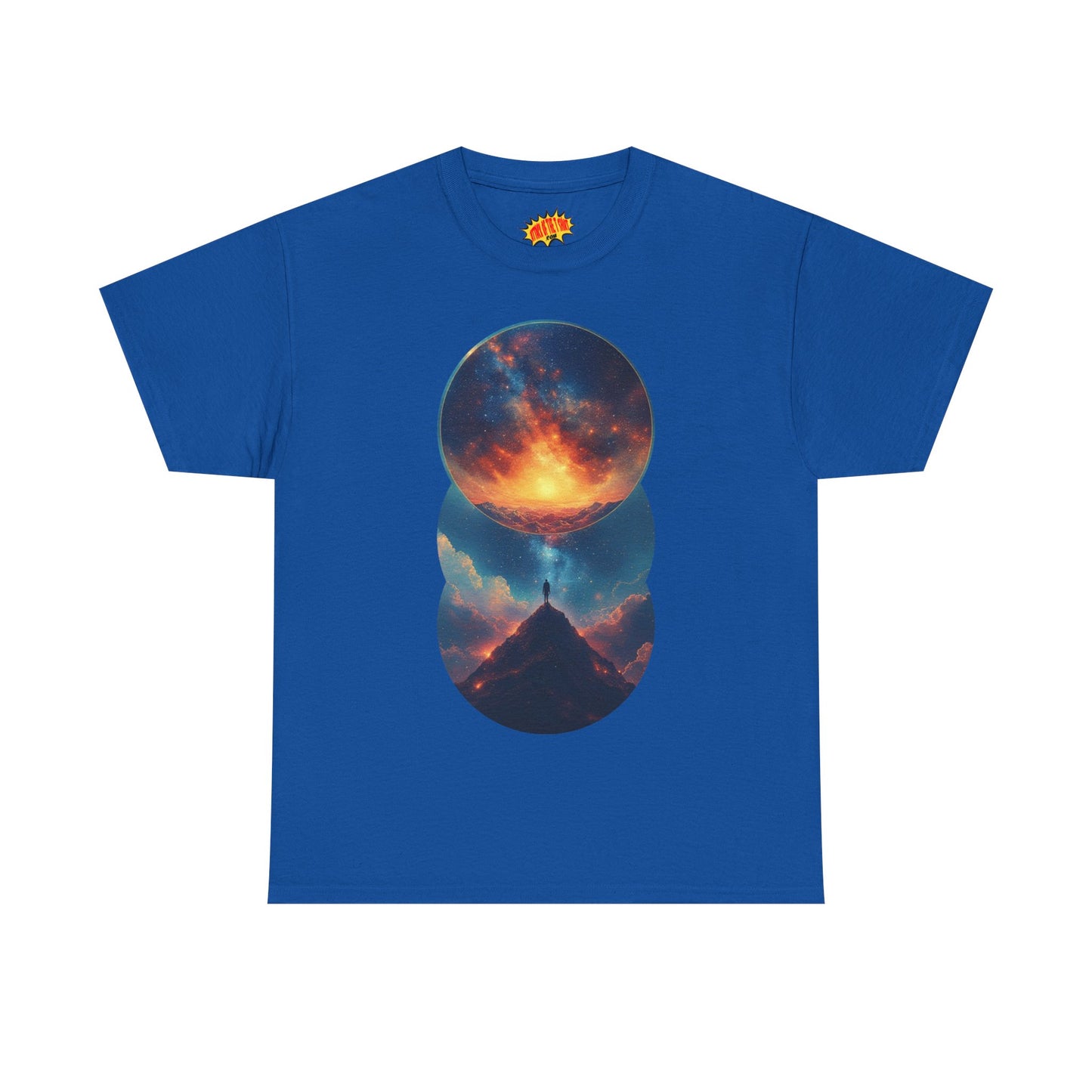 Round Cosmic Galaxy Graphic Art Tee Shirt *Multiple Colors*