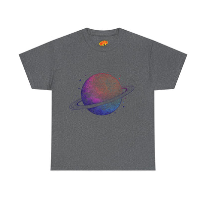 Space Art Ringed Planet Graphic Tee Shirt