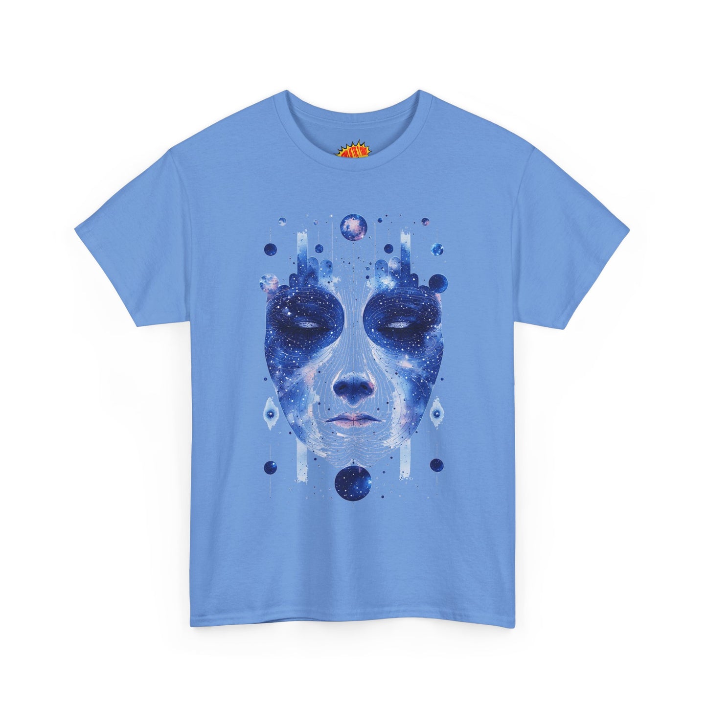 Cosmic Face Galaxy Graphic Space Art Tee Shirt *Multiple Colors*