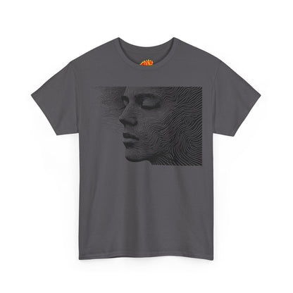Face Line Drawing Portrait Graphic Art Tee Shirt