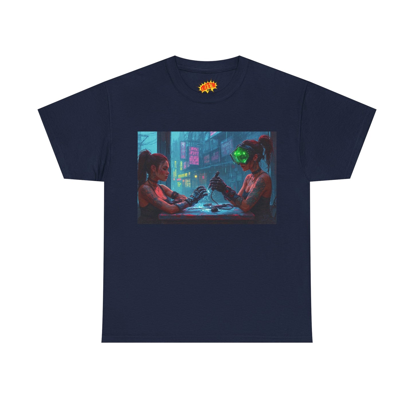 Cyberpunk Nail Salon Scene T-Shirt *Multiple Colors*