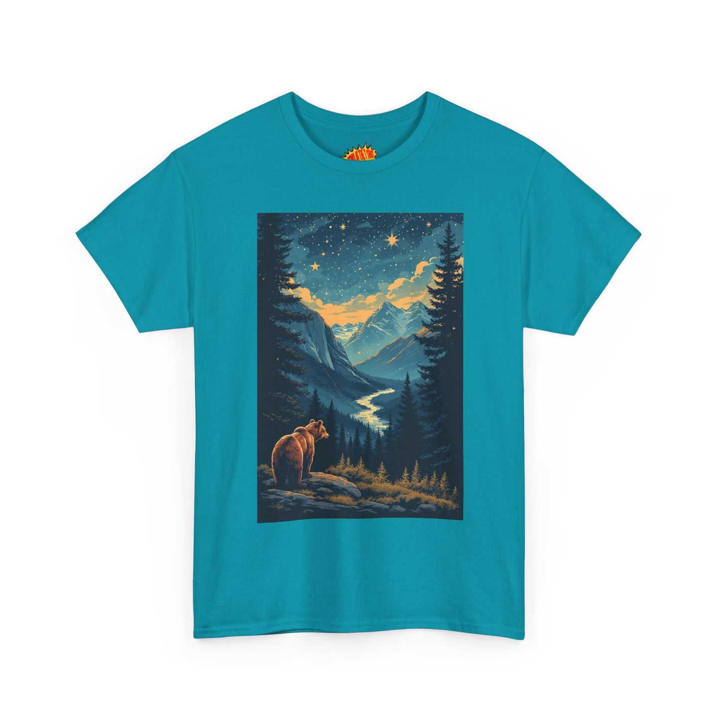 Mountain Valley Bear Night Scene T-Shirt *Multiple Colors*
