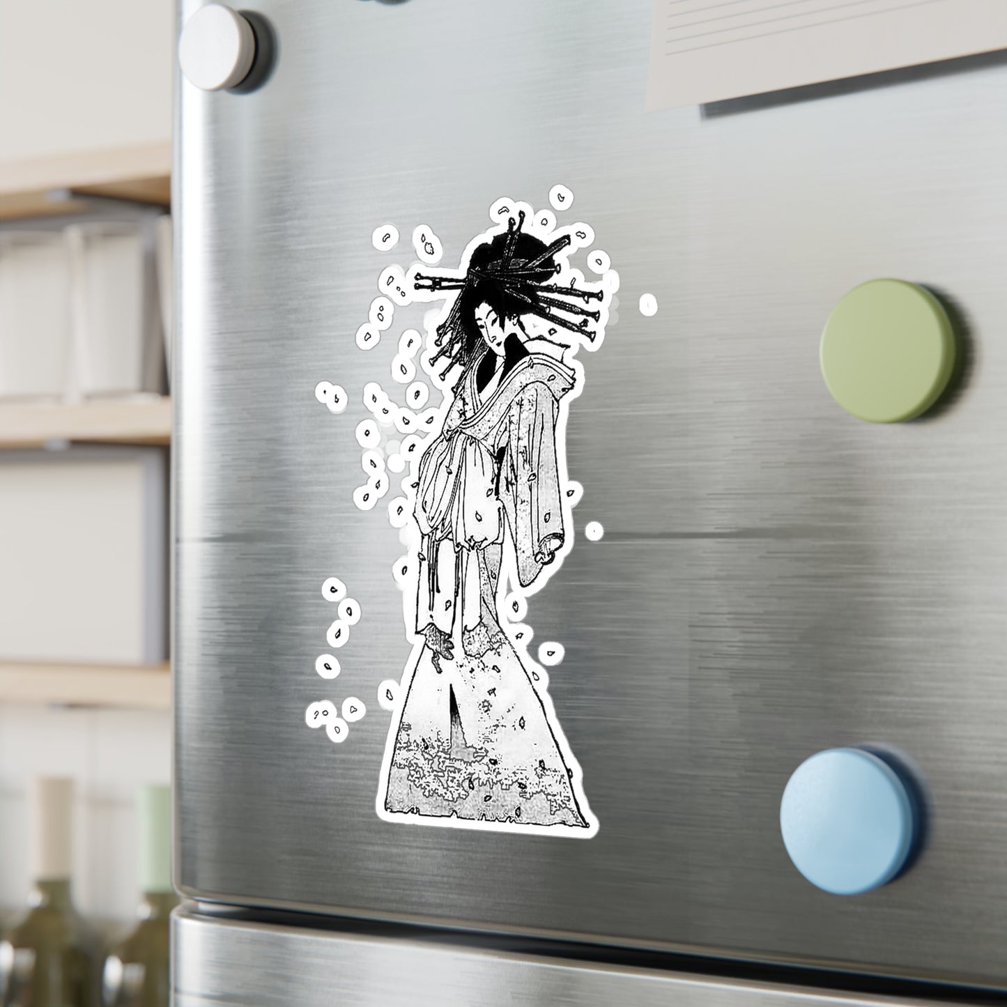 Spirit of the Komachi Cherry Tree Japanese Art Durable Vinyl Decal Sticker