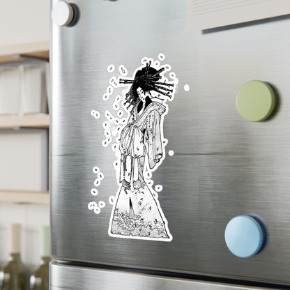 Spirit of the Komachi Cherry Tree Japanese Art Durable Vinyl Decal Sticker