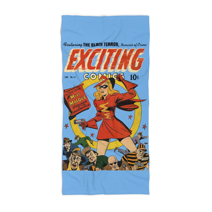Miss Masque Beach Towel Blue
