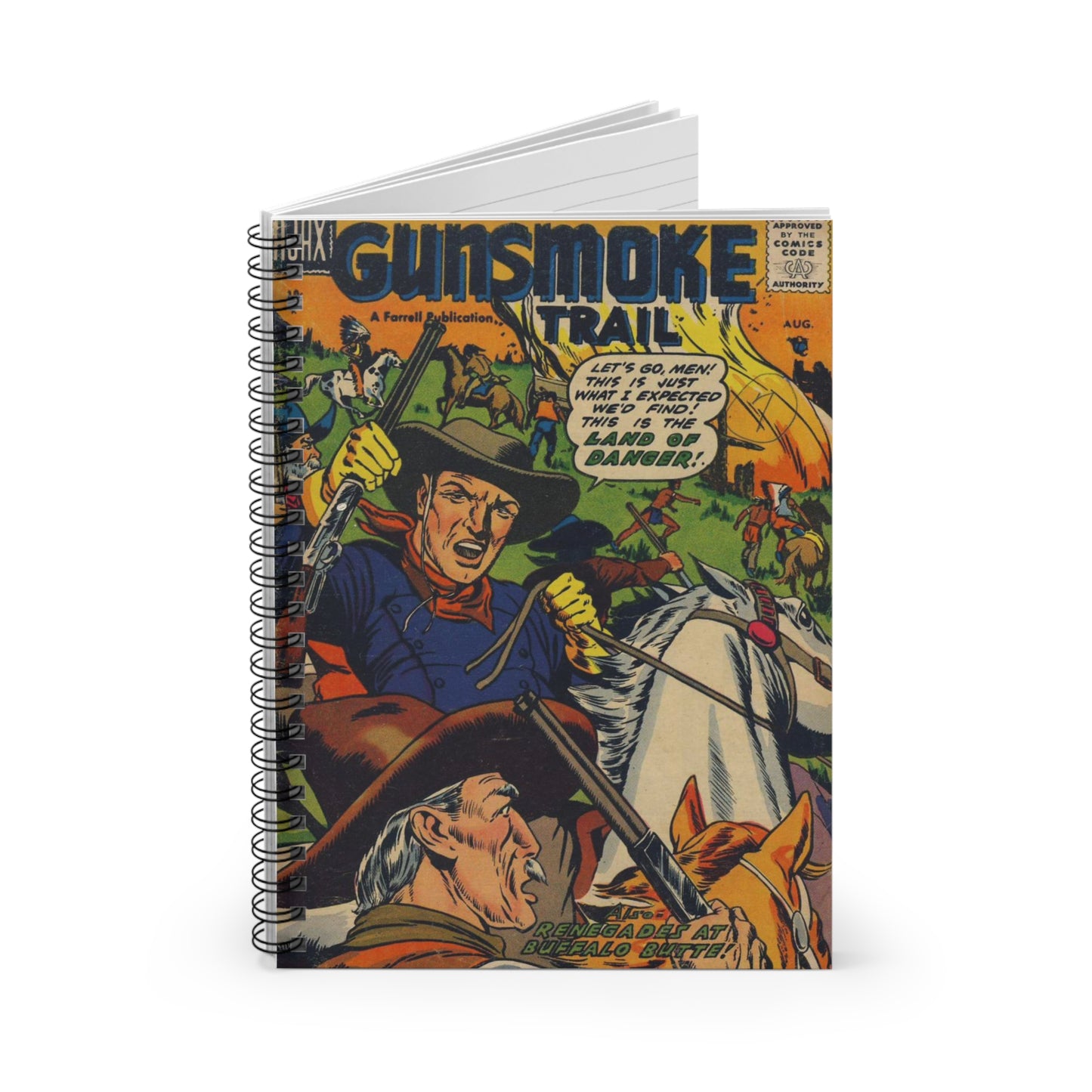 Gunsmoke Trail August Comic Cover Notebook