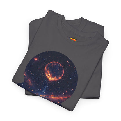 Cosmic Meditation w/Planet Space Graphic Art Tee Shirt