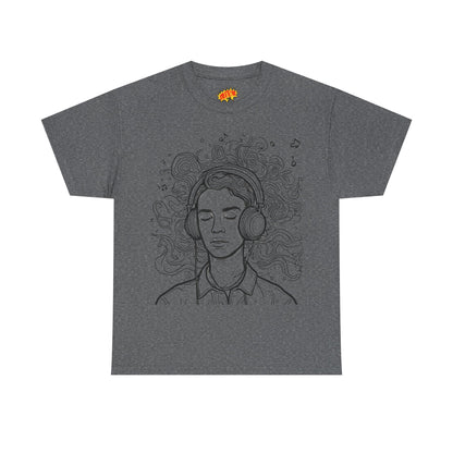 Line Drawing Portrait Graphic Music Art Tee Shirt