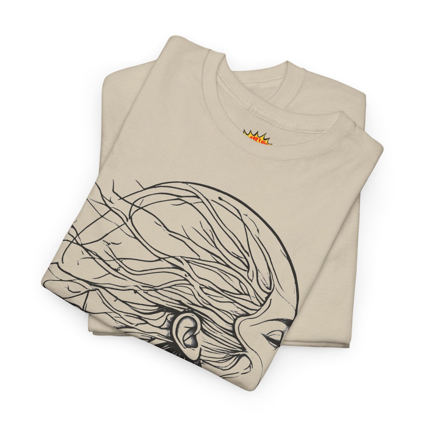 Flowing Line Drawing Face Graphic Art Tee Shirt *Multiple Colors*